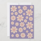 Moderne Retro Daisy Wedding Save The Date (Rückseite)