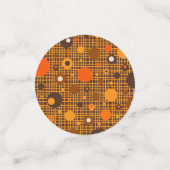 Moderne Retro Dots Muster braun orange Konfetti (Klein Vorderseite)
