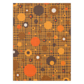 Moderne Retro Dots Muster braun orange Tischdecke (Vorderseite)