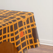 Moderne Retro Dots Muster braun orange Tischdecke (Beispiel)