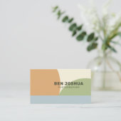Moderne Retro Earth Tone Geometric Business Card Visitenkarte (Stehend Vorderseite)
