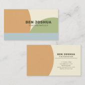 Moderne Retro Earth Tone Geometric Business Card Visitenkarte (Vorne/Hinten)