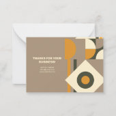 Moderne Retro Earth Tone Geometric Eid Mitteilungs Mitteilungskarte (Rückseite)