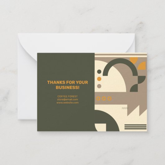 Moderne Retro Earth Tone Geometric Eid Mitteilungs Mitteilungskarte (Rückseite)