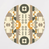 Moderne Retro Earth Tone Geometric Sticker (Design 1)