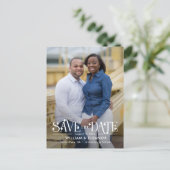 Moderne Retro-Editierbare Save the Date-Postkarte Postkarte (Stehend Vorderseite)