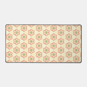 Moderne Retro-Erdbeer-Blumen-Schreibtischmatte Schreibtischunterlage