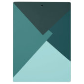 Moderne Retro-Farb-Geometrie-Muster-Monogramm #7 Klemmbrett (Rückseite)