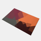 Moderne Retro-Farben Geometric #15 Fußmatte (Schrägansicht)