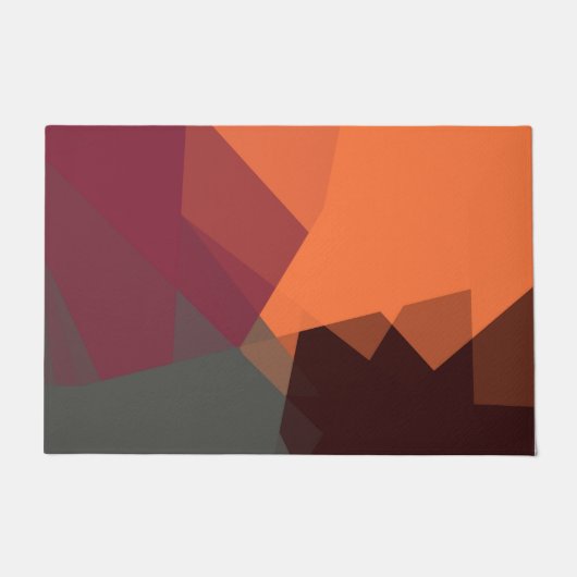 Moderne Retro-Farben Geometric #15 Fußmatte (Vorderseite)