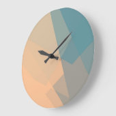 Moderne Retro-Farben Geometric #20 Große Wanduhr (Winkel)