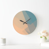Moderne Retro-Farben Geometric #20 Große Wanduhr (Zuhause)