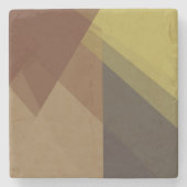 Moderne Retro-Farben Geometric #26 Steinuntersetzer (Vorderseite)