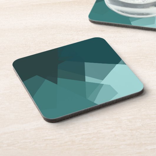 Moderne Retro-Farben Geometric #27 Getränkeuntersetzer (Linke Seite)