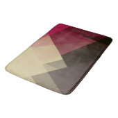Moderne Retro-Farben Geometric #29 Badematte (Schrägansicht)