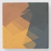 Moderne Retro-Farben Geometric #29 Steinuntersetzer (Vorderseite)