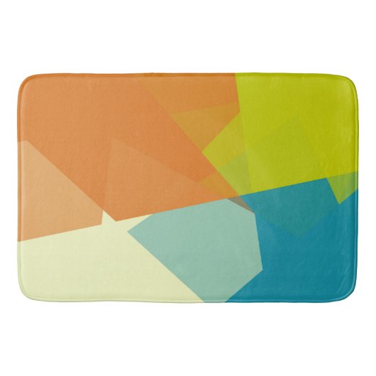Moderne Retro-Farben Geometric #30 Badematte (Vorderseite)