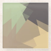 Moderne Retro-Farben Geometric #30 Glasuntersetzer (Vorderseite)