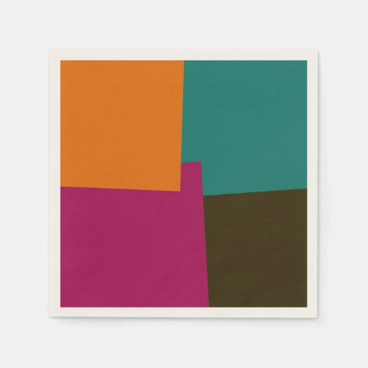 Moderne Retro-Farben Geometric #33 Serviette (Vorderseite)