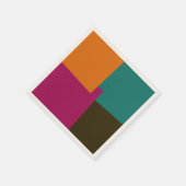 Moderne Retro-Farben Geometric #33 Serviette (Ecke)