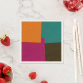 Moderne Retro-Farben Geometric #33 Serviette (Beispiel)