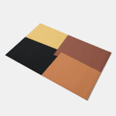 Moderne Retro-Farben Geometric #35 Fußmatte (Schrägansicht)