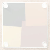 Moderne Retro-Farben Geometric #35 Glasuntersetzer (Rückseite)