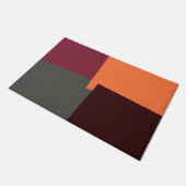 Moderne Retro-Farben Geometric #36 Fußmatte (Schrägansicht)