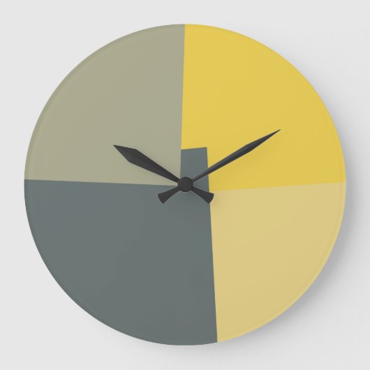 Moderne Retro-Farben Geometric #36 Große Wanduhr (Vorderseite)