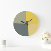 Moderne Retro-Farben Geometric #36 Große Wanduhr (Zuhause)