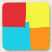 Moderne Retro-Farben Geometric #37 Getränkeuntersetzer (Vorderseite)
