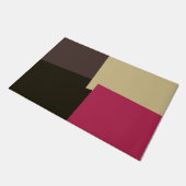 Moderne Retro-Farben Geometric #39 Fußmatte (Schrägansicht)