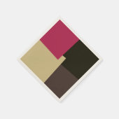 Moderne Retro-Farben Geometric #39 Serviette (Ecke)