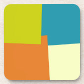 Moderne Retro-Farben Geometric #40 Getränkeuntersetzer (Vorderseite)