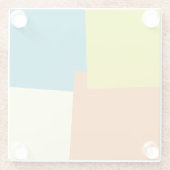 Moderne Retro-Farben Geometric #40 Glasuntersetzer (Rückseite)