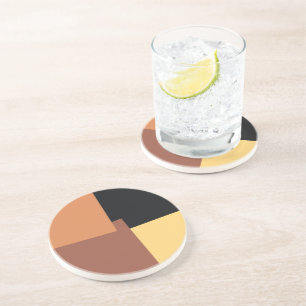 Moderne Retro-Farben Geometrisch #35 Getränkeuntersetzer