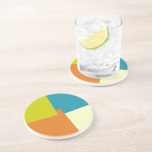 Moderne Retro-Farben Geometrisch #40 Getränkeuntersetzer