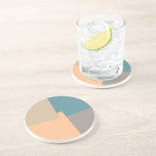 Moderne Retro-Farben Geometrisch Getränkeuntersetzer