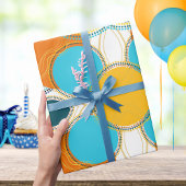 Moderne Retro farbenfrohe Fun Geometrie Abstrakt Geschenkpapier