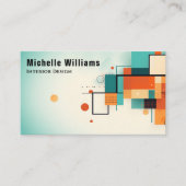 Moderne Retro farbenfrohe Geometrie Visitenkarte (Vorderseite)