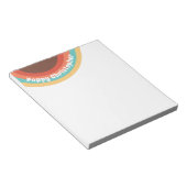 Moderne Retro farbenfrohe Groovy Curves Personalis Notizblock (angewinkelt)