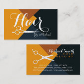 Moderne Retro-Farbhaar-Liste #9 Visitenkarte (Vorne/Hinten)