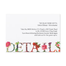 Moderne Retro-Floral-Hochzeitsrichtung Beilage