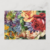 Moderne Retro-Floral-Hochzeitsrichtung Beilage Begleitkarte (Rückseite)