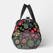 Moderne Retro-Floral Zeichnend Nahtloses Muster Ku Duffle Bag (Rechts)