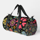 Moderne Retro-Floral Zeichnend Nahtloses Muster Ku Duffle Bag (Rechte Ecke)