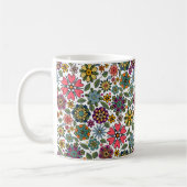 Moderne Retro-Floral Zeichnend Nahtloses Muster Ku Kaffeetasse (Links)