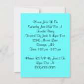 Moderne Retro Fondue-Party-Thema-Einladungen Einladung (Rückseite)