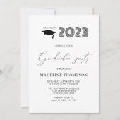 Moderne Retro Foto Graduation Party Einladung (Vorderseite)