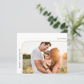 Moderne Retro Frame Foto Ferienkarte (Stehend Vorderseite)